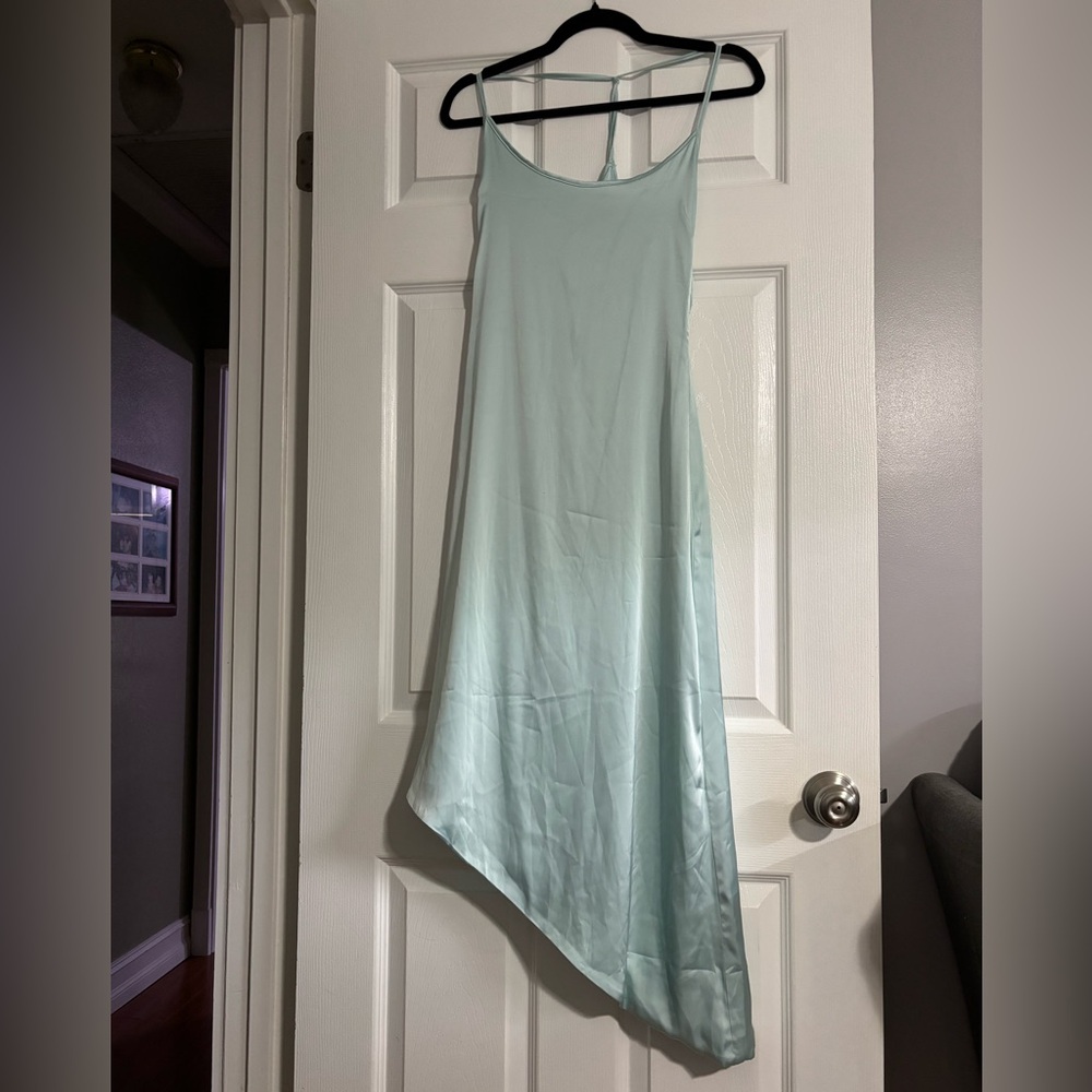Light blue asymmetrical dress